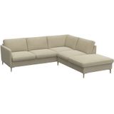 FLEXLUX Ecksofa "Fiore, L-Form, super bequem durch Kaltschaum im Sitz", schmale Armlehnen, Füße Alu/Eiche, B/T 234/225 cm