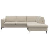 FLEXLUX Ecksofa »Fiore, L-Form«, breite Armlehnen, Füße Alu/schwarz, B/T 241/225 cm, Kaltschaum im Sitz