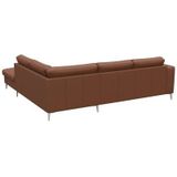 FLEXLUX Ecksofa "Fiore, L-Form", breite Armlehnen, Füße alufarben, B/T 241/225 cm, Kaltschaum im Sitz