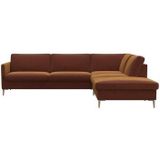FLEXLUX Ecksofa "Fiore, super Sitzkomfort durch Kaltschaum im Sitz, L-Form", schmale Armlehnen, Füße Alu+ Eiche