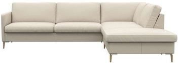 FLEXLUX Ecksofa "Fiore, super Sitzkomfort durch Kaltschaum im Sitz, L-Form", schmale Armlehnen, Füße Alu+ Eiche