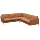 FLEXLUX Ecksofa »Fiore, gleichschenklig, bequem durch hochwertigem Sitzaufbau«, schmale Armlehnen, Kaltschaum, Füße Alu+ Eiche