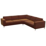 FLEXLUX Ecksofa »Fiore, gleichschenklig, super Sitzkomfort durch Kaltschaum im Sitz«, breite Armlehnen, Füße Alu+ Eiche, L-Form