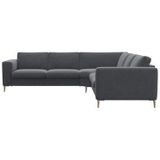 FLEXLUX Ecksofa "Fiore, gleichschenklig, super Sitzkomfort durch Kaltschaum im Sitz", breite Armlehnen, Füße Alu+ Eiche, L-Form