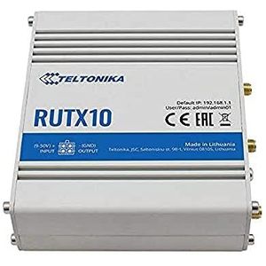 Teltonika RUTX10 Wireless Bi-Band (2,4 GHz / 5 GHz) Gigabit Ethernet Grijs