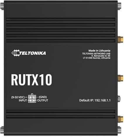 TELTONIKA - RUTX10 - Enterprise IoT Router - Dual Band Wi-Fi 5 - Ethernet
