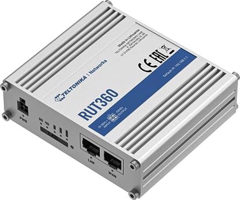 Teltonika RUT360 Industriële Router - LTE Cat6 - 4G - 2 Ethernetpoorten