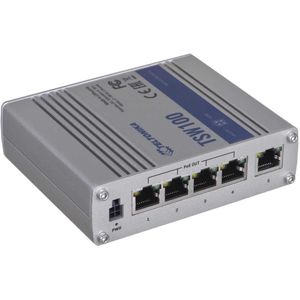 TELTONIKA - TSW100 - Industriële Switch - Unmanaged - PoE+ - Zwart