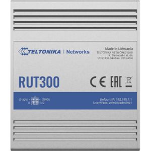 Teltonika Networks RUT300 - Ethernet Router - Zwart - Stroombron DC, PoE
