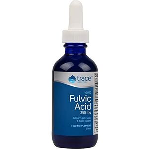 Trace Minerals Fulvic Acid Vloeibaar ionisch fulvinzuur, 250 mg, darmen, spijsvertering, huid, hersenen, mineralen complex 72+ mineralen en sporenelementen, PH-balans, spieruithoudingsvermogen,