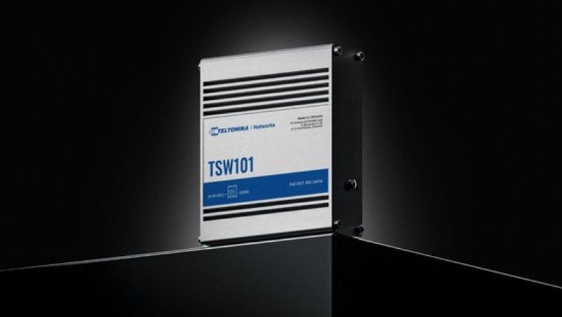 Teltonika - TSW101 - Gigabit Ethernet Switch - Metallic - 5 Poorten - PoE