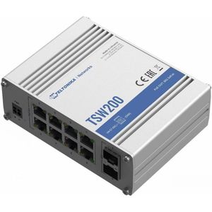 Teltonika TSW200 draadloze adapter Niet-standaard Gigabit Ethernet (10/100/1000) Connexion Ethernet, ondersteunend systeem