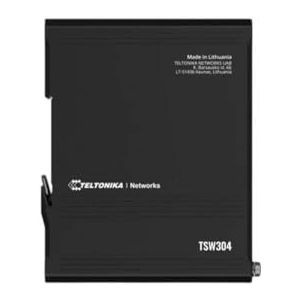 Teltonika Networks TSW304 din rail switch with  x5 ethernet ports, without  PSU
