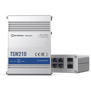TELTONIKA TSW210 Switch Unmanaged Gigabit SFP - zilver TSW210