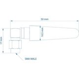 Teltonika - Schuine Compacte Mobiele Antenne - Netwerkantenne - Zwart - 5 dBi