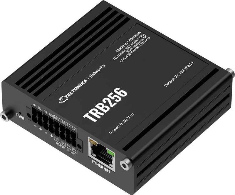 Teltonika - TRB256 - Gateway/Controller - 10/100 Mbit/s - RS-232 - MiniSIM