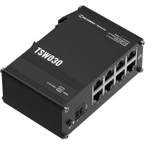 Teltonika NETWORKS TSW030 - 8-Port Ethernet Switch - Unmanaged - Zwart