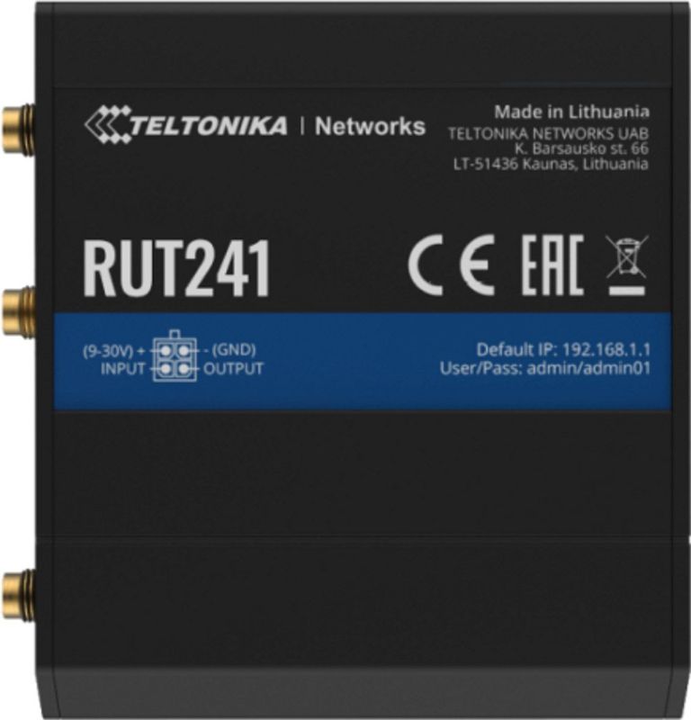 Teltonika - RUT241 eSIM - Router - Zwart