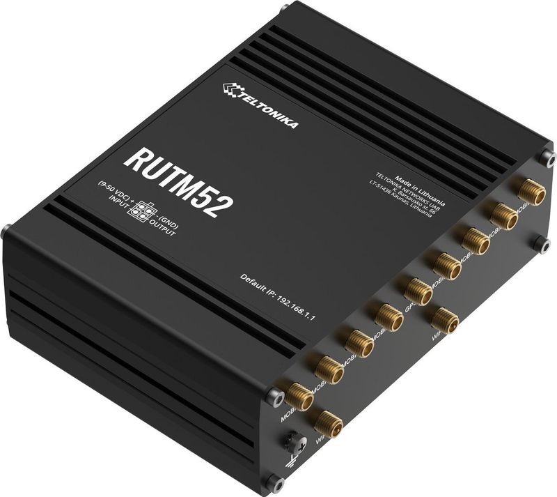Teltonika - RUTM52 - Draadloze Router - Zwart - Gigabit Ethernet - Dual-band