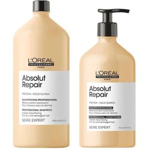 L'Oréal Professionnel SE Absolut Repair Gold Shampoo & Conditioner - 1500ml+750ml