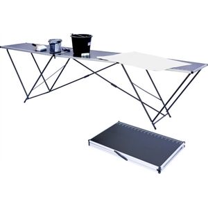 Opvouwbare multifunctionele tafel campingtafel klaptafel markttafel in hoogte verstelbaar behang tafel bijzettafel voor kamperen in de tuin voor festivals markten en meer