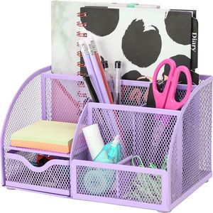 bureau-organizer/Lade-organizers/mesh-bureau netjes/pennenhouder/multifunctionele organizer (Lila)