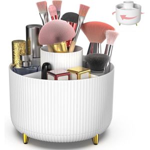 360°Rotatable Brush Organizer Cosmetic Make Up Organizer Draagbare cosmetische doos opslag cosmetische opbergbak, voor borstels, cosmetica voor kaptafel, slaapkamer, badkamer