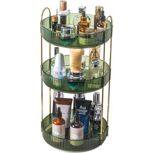 360 graden roterende make-up organizer, draaiende cosmetica organizer, huidverzorgingsorganisator, parfumorganisator, kruidenorganizer, make-upopslag voor dressoir, slaapkamer, badkamer (3