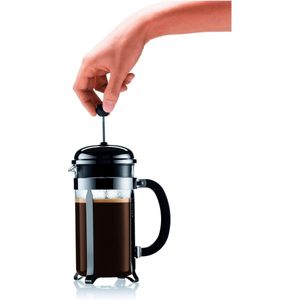 Cafetière, Frans druksysteem, anti-lek en met een roestvrijstalen frame, shiny, 0,35 L