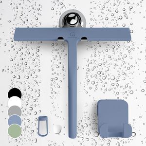 Douchewisser, siliconen wisser douche, hygiënische wisser voor badkamer, douchescherm en raam, badkameraccessoires, 23 cm douchewisser met houder, boren niet nodig