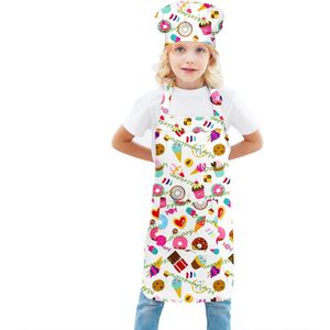 Kinderschort Koksmuts Verstelbare nekband Klittenband Design Tailleband voor bakken, schilderen, koken