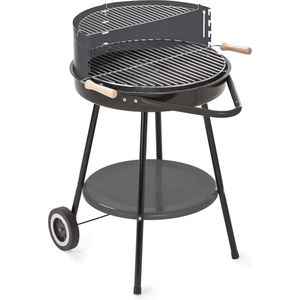 Ronde houtskoolbarbecue, zwart