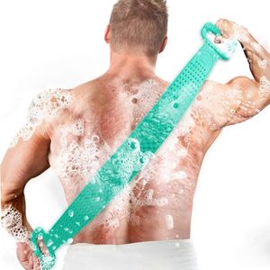 lichaamsborstel, upgrade 90 cm, rugschrobber, siliconen badborstel, massageborstel, siliconen cellulitis, incrèmehulp voor rug, peeling, lichaam en voet (perfect voor grote groei)