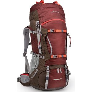 70L trekkingrugzak binnenframe rugzak wandelrugzak heren dames backpack rugzak met regenhoes campingreizen