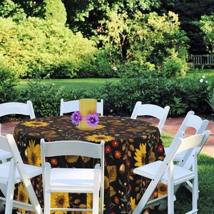 Rond tafelkleed 150 cm paasdecoratie bloemen tafelkleed in landelijke stijl waterdicht anti-rimpel bloemen tafelkleed voor keuken, eettafel, salontafel, feesten, diner