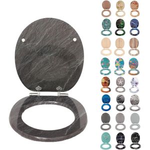 Wc-bril wc-bril met softclosemechanisme, MDF houten kern, Softclose scharnier