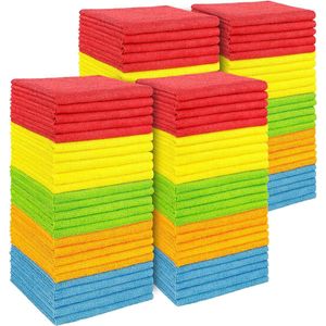 Microvezeldoeken, 100 stuks, multifunctionele autodoek, pluisvrij, krasbestendig, absorberende microvezeldoeken voor auto's, SUV's, campers en boten, geschenken, 30 x 30 cm
