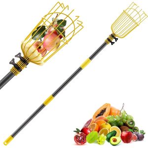 Fruitplukker, 160 cm lang, krachtig fruitplukker-gereedschap met fruitmand, verstelbare splitsingsverlenging, fruitplukker, fruitplukker, grijper