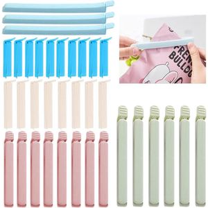 35 stuks sluitclips 20/15,5/12/8/6 cm, zakclips, 5 kleuren, levensmiddelen/vrieszakken, clips voor zakjes, kunststof sluitklemmen, afdichtingsclips voor snoep, noten, snacks, sealing bag clips