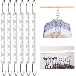 Kleerhangers, ruimtebesparend, metaal, maximale kledinghangers, metaal, magische hangers, antislip, kastorganizer, kledingkast, voor broeken, overhemden, pak en jurken (26 cm)