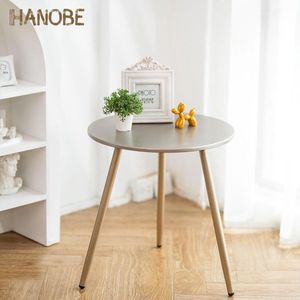 Bijzettafel rond houten tafel: moderne luxe gouden kleine houten bijzettafel voor woonkamer met 3 metalen tafelpoten kleine outdoor bank bank tafel voor de tuin, 45 x 45 cm