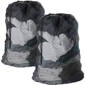 Wasnet voor wasmachine - waszak voor lingerie, sokken, panty's, kousen en babykleding (afmetingen: 60 x 90 cm voor 5 kg wasgoed), 2 stuks