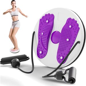 Twist Waist Disc, taille-ontster met trekkoord, multifunctionele magneet, massage, fitness, draaischijf, buiktrainer, draaischijf, aerobic-training voor voetmassage en tailleoefening