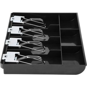 geldlade, 33,00 x 26,00 x 4,00 cm, kassalade met 7 rasters, cash tray, register, inzet, kassalade met 4 biljetten en 3 muntenlade, uitneembare kassalade