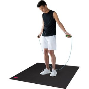 Cardio Mat 95 - compacte fitnessmat (95 x 95 cm) - incl. draagriem - ideaal voor touwspringen en voor workouts in kleine ruimtes - slijtvast - desinfecteerbaar - met schoenen te