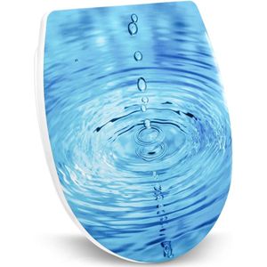 Toiletbril Droplets met softclose mechanisme, thermoplast, 38 x 45 cm