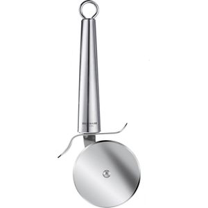 Pizzasnijder/deegwiel, ø 6,8 cm, lengte: 20,7 cm, roestvrij staal, zilver,