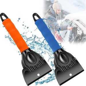 2 stuks auto-ijskrabbers met antislip zachte grip, professionele magische ijskrabber, ruitschraper, draagbare sneeuwruimgereedschap voor auto's en pick-up trucks