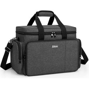 Make-up organizer tas, cosmetica opslag voor make-up, grote make-uptas voor make-upset, cosmeticakoffer voor dames, cosmetica-organizer voor onderweg, zonder accessoires, zwart