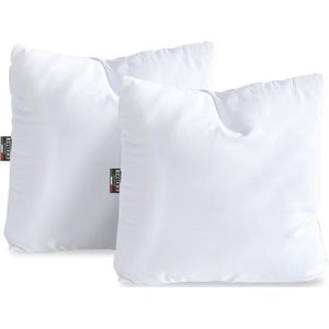 set van 2 kussens voor bank 60 x 60 cm zacht microvezel wit, vulling decoratieve kussens anti-beest kussen meubilair slaapbank woonkamer wasbaar